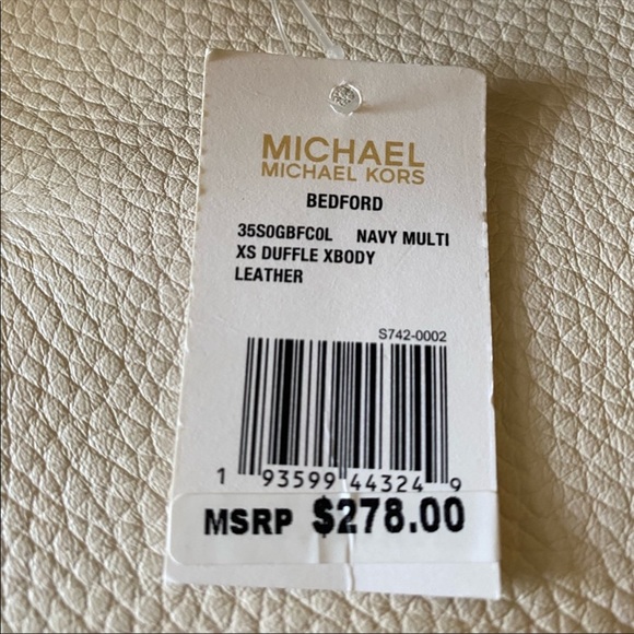 MICHAEL KORS BEDFORD XS DUFFLE XBODY NAVY MULTI - Picture 7 of 15